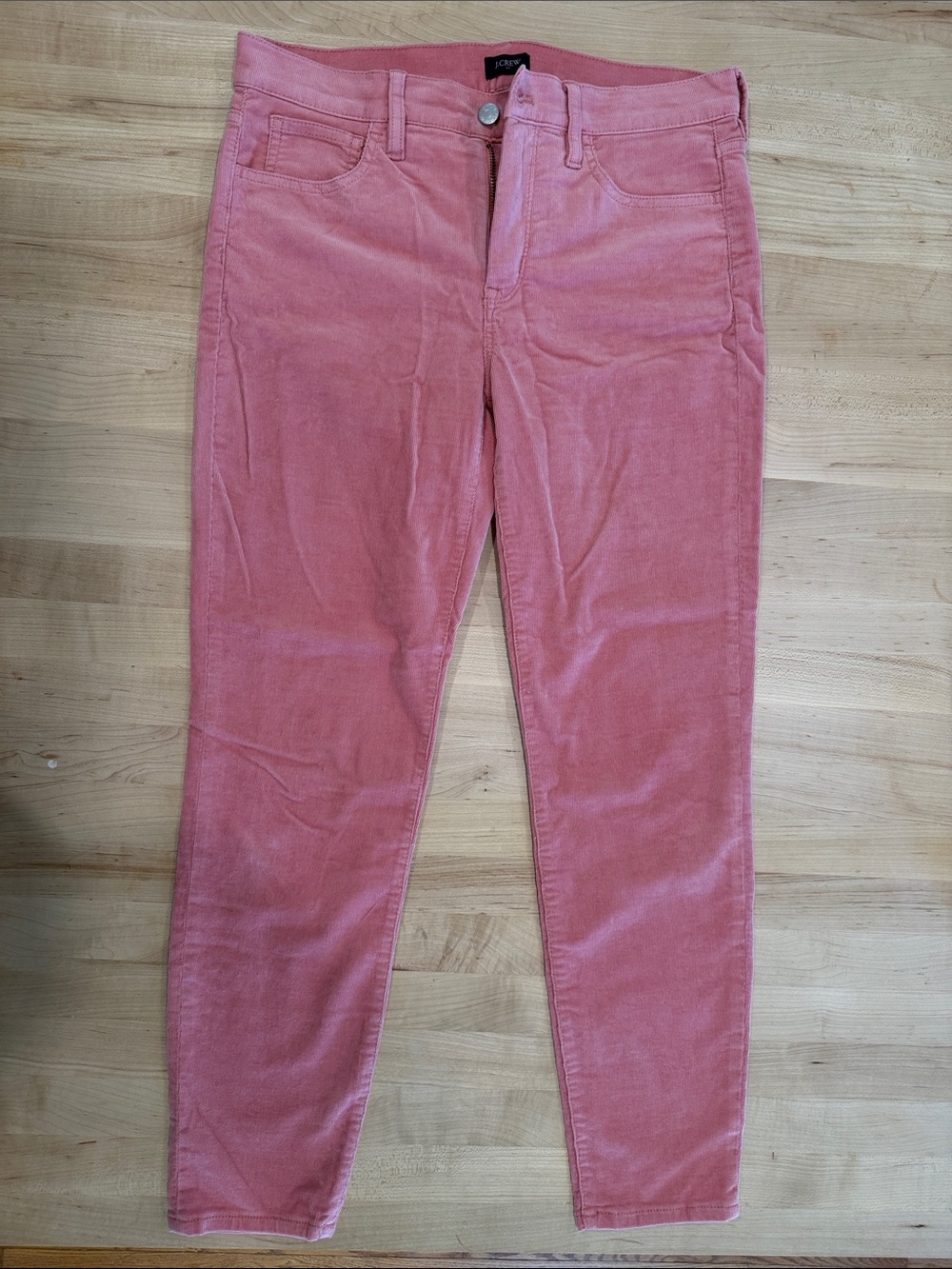 J. Crew Slim Corduroy Jeans in Dusty Pink